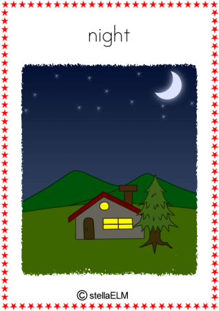 Карточки с изображением ночь