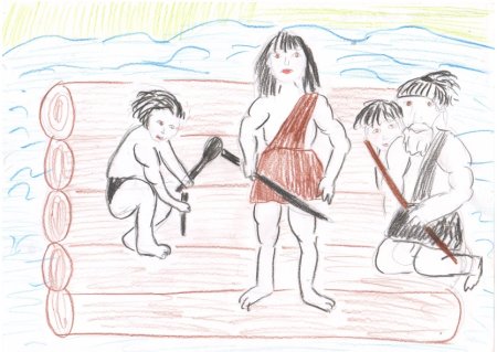 Раскраска древние люди