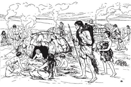 Рисунок на тему первобытные люди