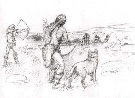 Раскраска древних людей