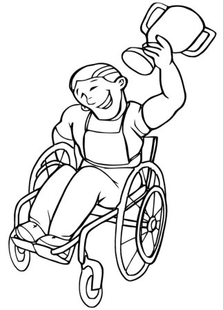 Раскраска инвалид