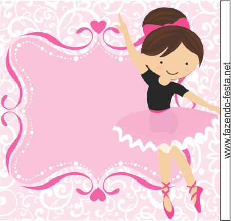 Пригласительный на день рождения балерина