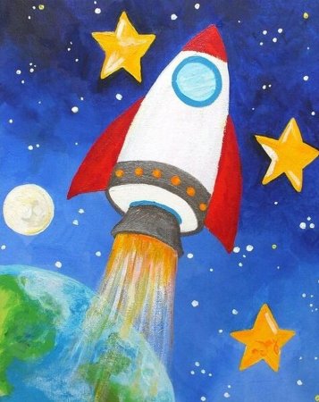 Рисунок ко Дню космонавтики
