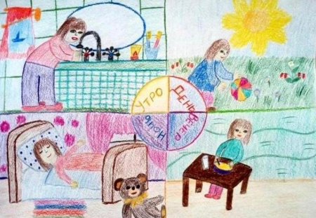 Рисунок на тему мой день