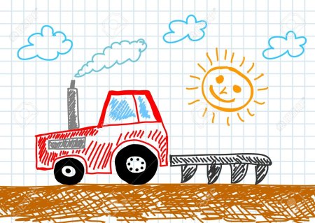 Рисование на тему сельскохозяйственные машины