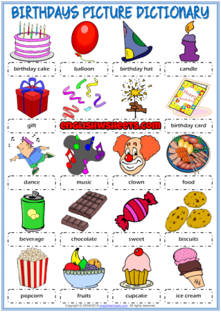 Слова по теме день рождения на английском