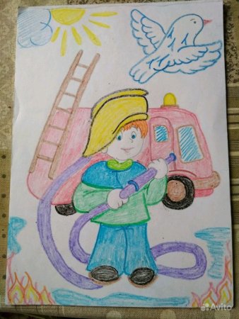 Рисунок на пожарную тему