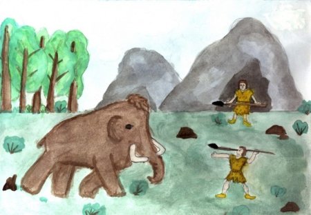 Рисование первобытных людей