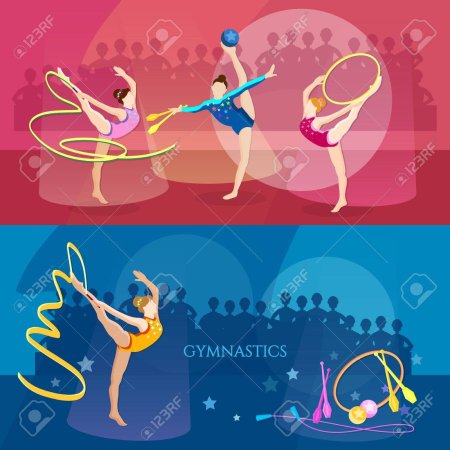 Гимнастка в сердце силуэт