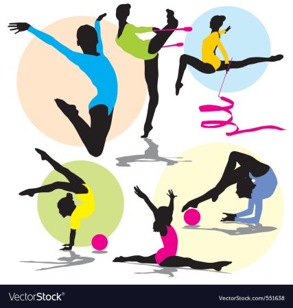 Очертание гимнастки с лентой