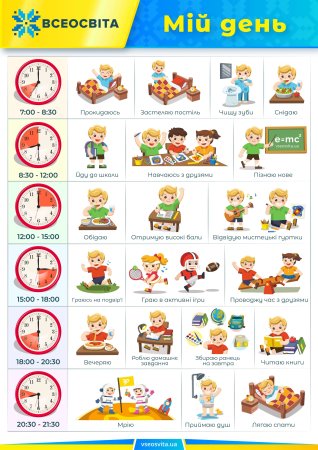 Режим дня школьника