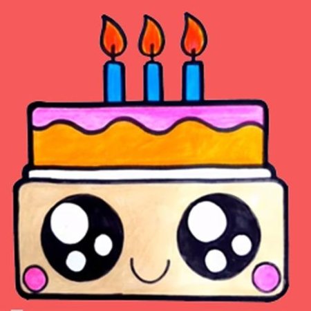 Мультяшный милый тортик