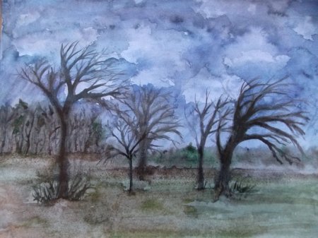 Рисование пасмурного дня