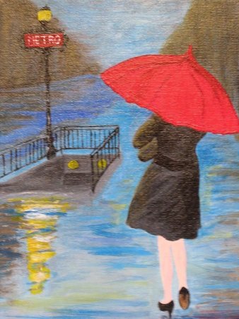 Рисование дождливый день