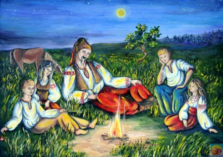 Праздник Ивана Купалы на Руси нарисованные