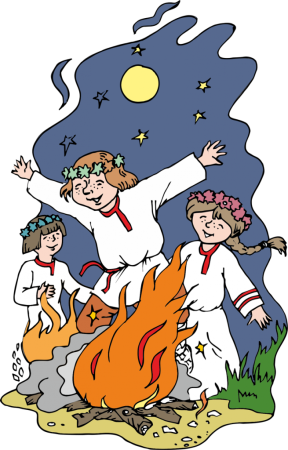 Праздник Иван Купала иллюстрации для детей