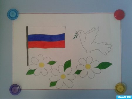 Рисунок ко Дню флага России
