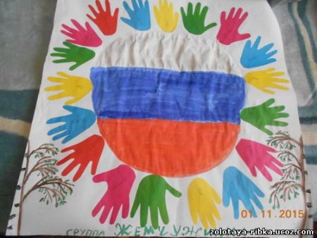 Аппликация на тему Россия Родина моя