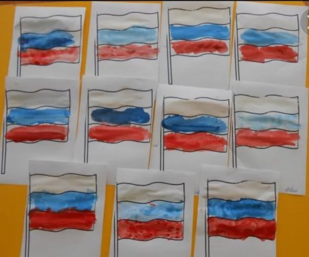 Рисование день России средняя группа