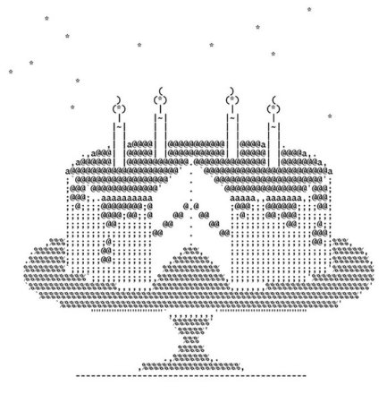 Торт рисунок из символов