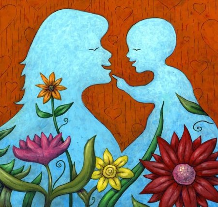 Мама и ребенок иллюстрация