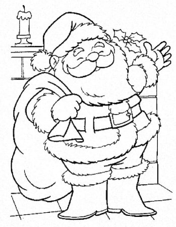 Новогодние раскраски Санта