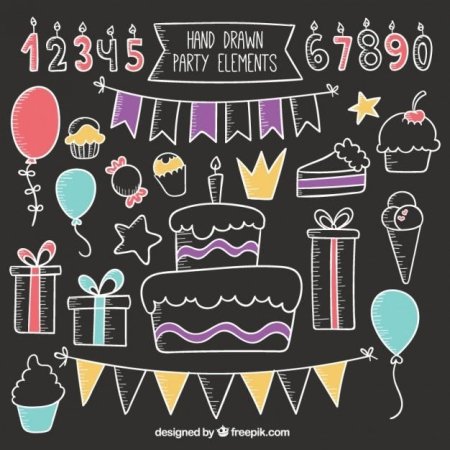 Надпись мелом с днем рождения