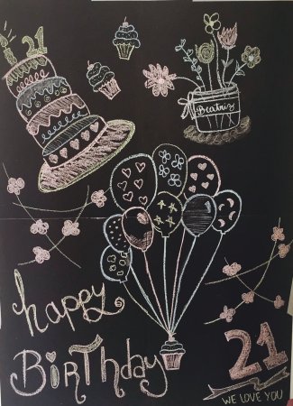 Цветные рисунки мелом