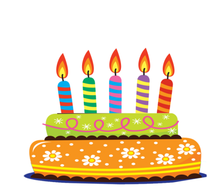 Тортик с днем рождения на прозрачном фоне