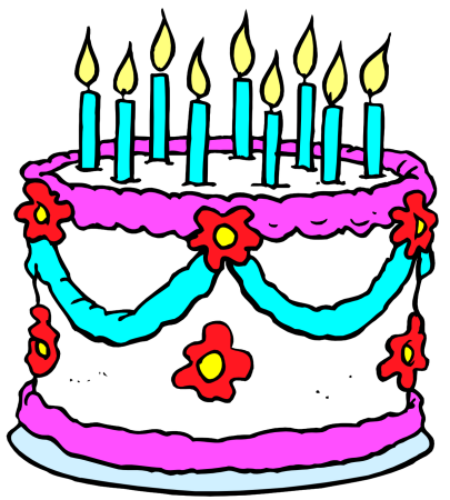 Торт со свечами рисунок