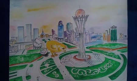 Байтерек рисунок для детей