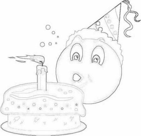 Раскраска "с днем рождения!"