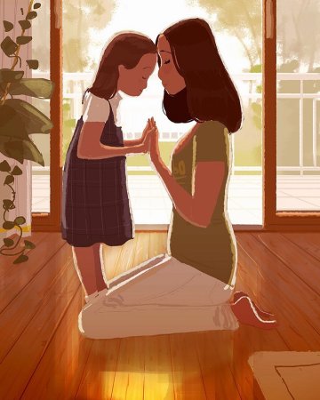 Мама и ребенок иллюстрация