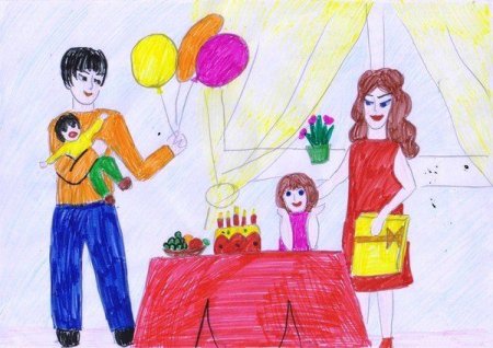 Раскраска "с днем рождения!"