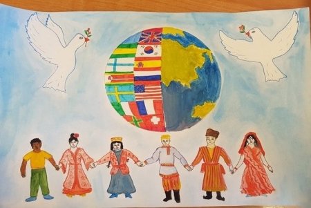 В дружбе народов единство страны рисунок