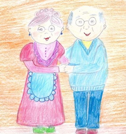 Бабушка рисунок