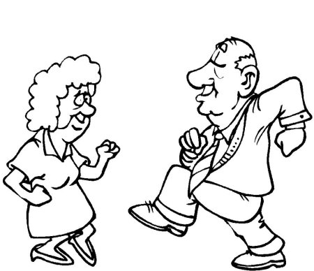 Раскраска пожилого человека