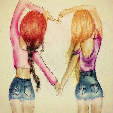 Рисунки на др подруге легкие