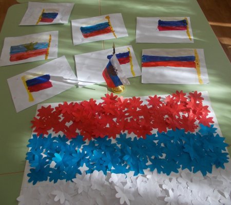 Поделка российский флаг