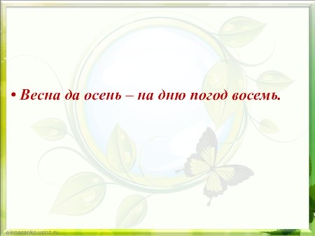 Весна да осень на Дню погод восемь