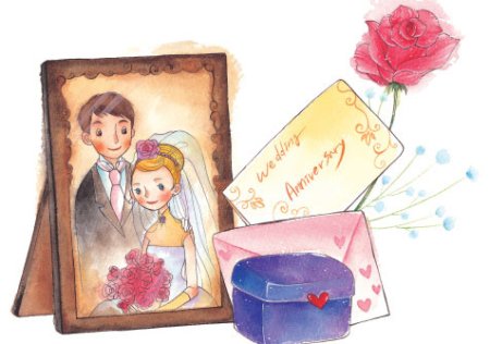 Рисунок на годовщину свадьбы родителям