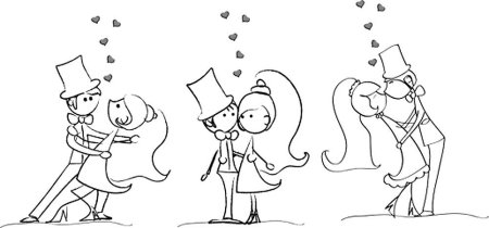 Свадебные плакаты раскраски