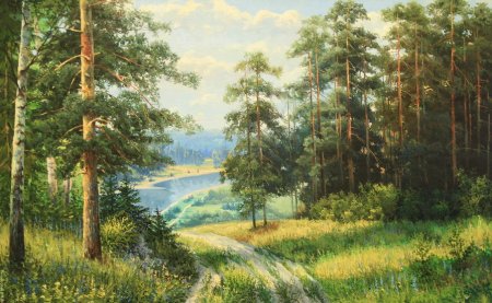 Шишкин картины в Сосновом Бору лето
