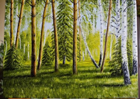 Иллюстрации с лесом