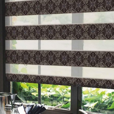 Кассетные жалюзи Зебра день ночь