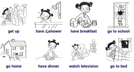 Daily Routine раскраска