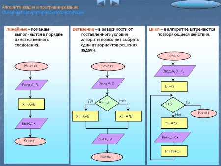 Блок-схема линейного алгоритма 8 класс Информатика