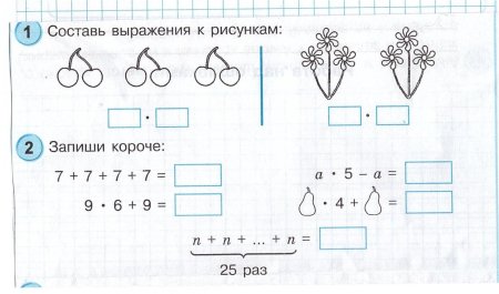 Задачи на умножение в картинках
