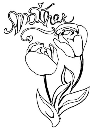 Раскраска ко Дню матери