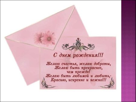 Письмо на день рождения